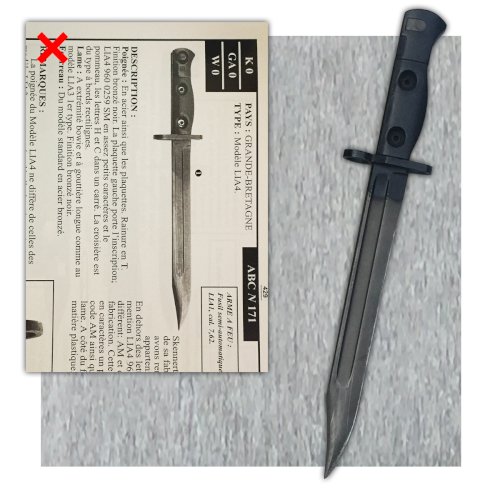 RARE & SUPERBE POIGNARD BAIONNETTE ANGLAISE L1A3 BRONZAGE XX ORIGINAL