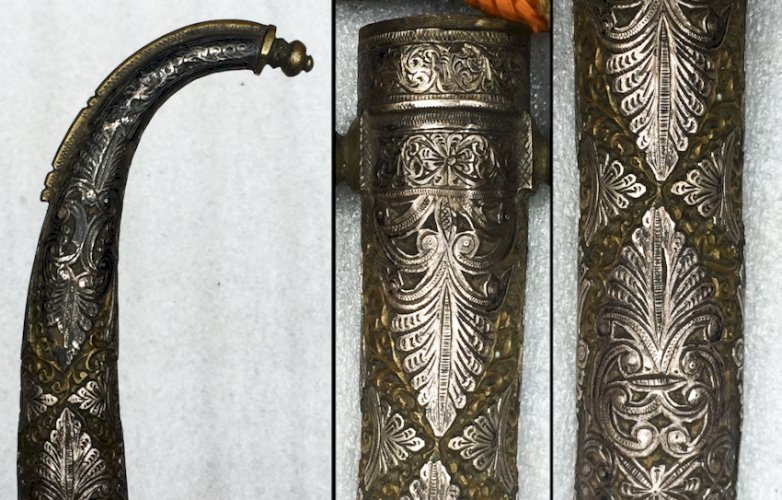 RARE & SUPERBE SABRE COURT KANDJAR / KHANDJAR / KINDJAL / KINJAL JAMBYA KOUMIA XIX ORIGINAL
