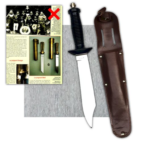 RARE & TRÈS BEAU COUTEAU '' DRAEGER '' DE SCAPHANDRIER ALLEMAND POUR L'EXPORT POLONAIS ORIGINAL