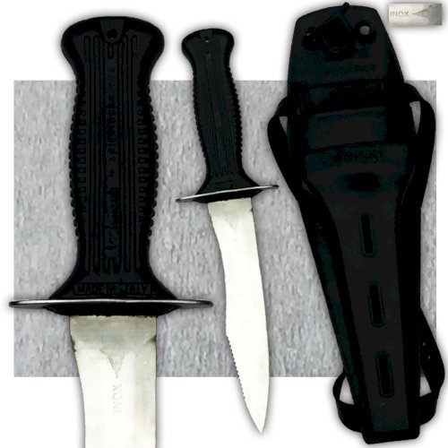 RARE & TRÈS BEAU POIGNARD VINTAGE '' DRAEGER '' DE SCAPHANDRIER 1950-60 INOX GRISBI ORIGINAL