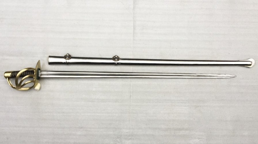 RARE & TRES BEAU SABRE DE TYPE CUIRASSIER FRANCAIS, EMPIRE, KLINGENTHAL, BEL ETAT