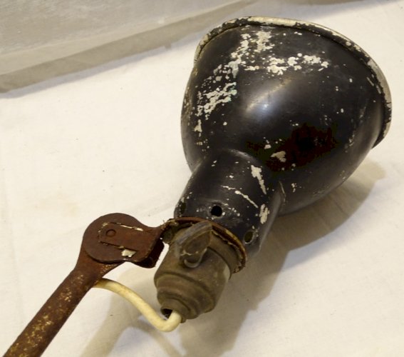 -RARE VERITABLE ANCIENNE LAMPE GRAS PUR JUS DE GRENIER DESIGN INDUSTRIEL