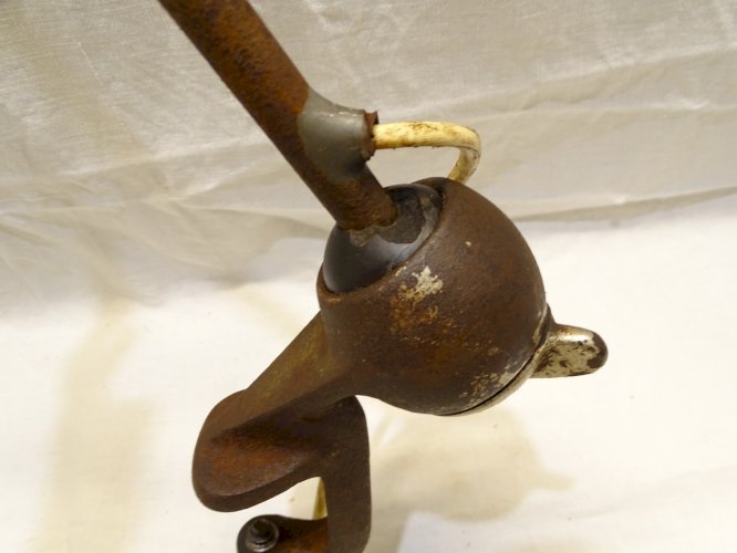 -RARE VERITABLE ANCIENNE LAMPE GRAS PUR JUS DE GRENIER DESIGN INDUSTRIEL