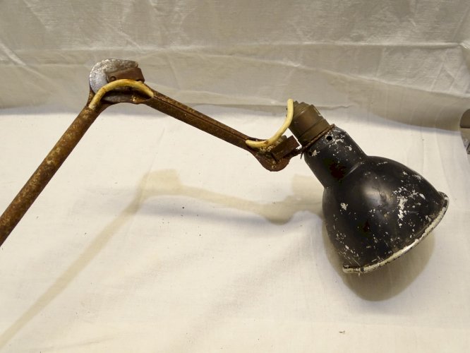 -RARE VERITABLE ANCIENNE LAMPE GRAS PUR JUS DE GRENIER DESIGN INDUSTRIEL