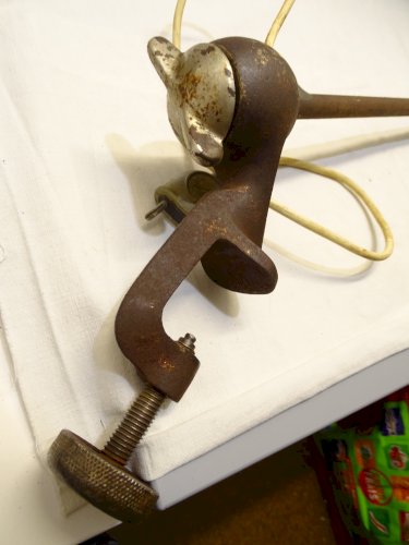 -RARE VERITABLE ANCIENNE LAMPE GRAS PUR JUS DE GRENIER DESIGN INDUSTRIEL