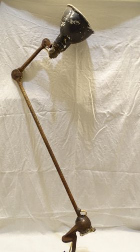 -RARE VERITABLE ANCIENNE LAMPE GRAS PUR JUS DE GRENIER DESIGN INDUSTRIEL