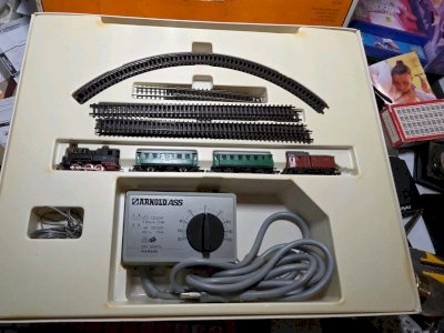 RARE Vintage Arnold Rapido N-Scale Train Set Made W. Germany 60s/70s  in Box!