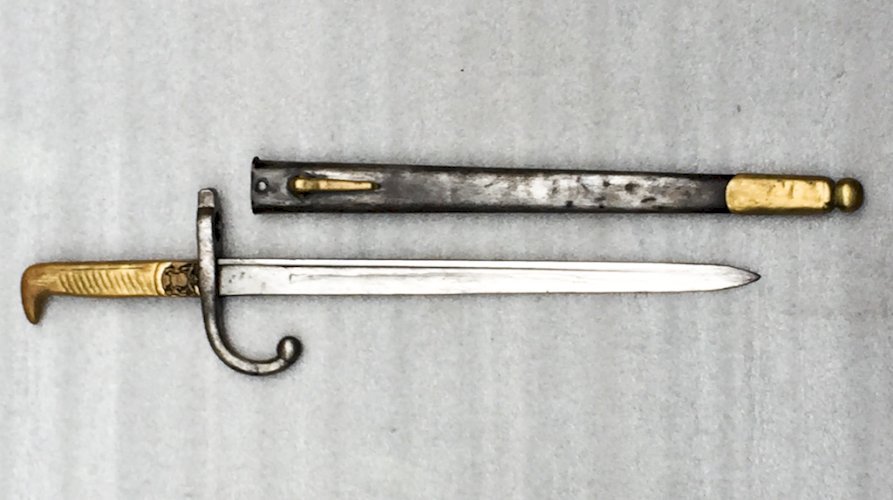 RARISSIME BAIONNETTE DE LA POLICE CHILIENNE M1874 ALEX COPPEL XIX WW1 ORIGINAL