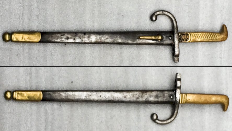 RARISSIME BAIONNETTE DE LA POLICE CHILIENNE M1874 ALEX COPPEL XIX WW1 ORIGINAL