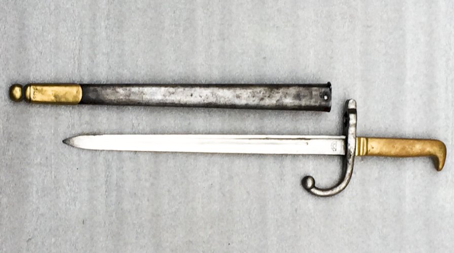 RARISSIME BAIONNETTE DE LA POLICE CHILIENNE M1874 ALEX COPPEL XIX WW1 ORIGINAL