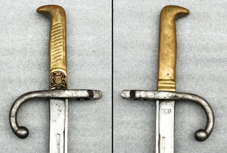 RARISSIME BAIONNETTE DE LA POLICE CHILIENNE M1874 ALEX COPPEL XIX WW1 ORIGINAL