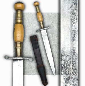 VERY RARE & BEAUTIFUL SOUTH AMERICAN / GERMAN DAGGER / SABER, '' HIGH LIFE '', XIX, ORIGINAL #44