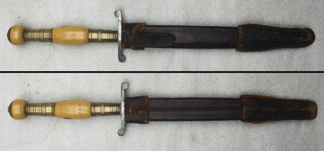 RARISSIME & BEAU POIGNARD / SABRE AMÉRIQUE DU SUD / ALLEMAND,  HIGH LIFE , XIX, ORIGINAL #44