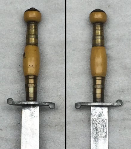 RARISSIME & BEAU POIGNARD / SABRE AMÉRIQUE DU SUD / ALLEMAND,  HIGH LIFE , XIX, ORIGINAL #44