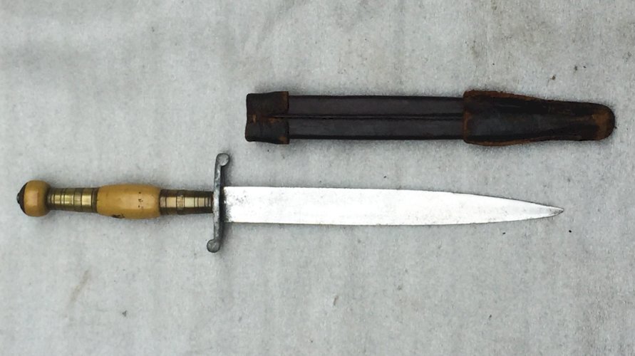 RARISSIME & BEAU POIGNARD / SABRE AMÉRIQUE DU SUD / ALLEMAND,  HIGH LIFE , XIX, ORIGINAL #44