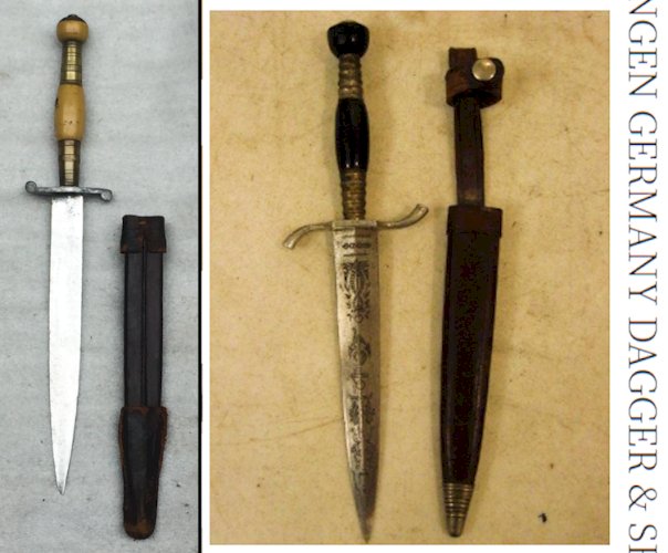 RARISSIME & BEAU POIGNARD / SABRE AMÉRIQUE DU SUD / ALLEMAND,  HIGH LIFE , XIX, ORIGINAL #44