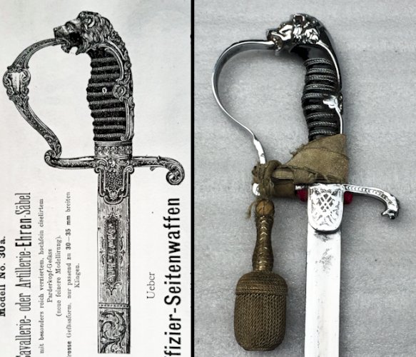 RARISSIME & BEAU SABRE DE LUXE PRUSSIEN DE POLICE OU POMPIER XIX ORIGINAL