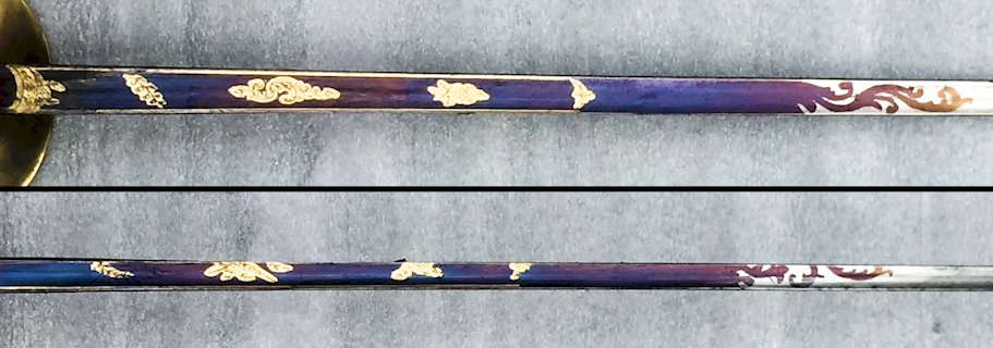 RARISSIME & BELLE EPEE BELGE MAGNIFIQUE PIECE BLEUE RUE DE LA LOI NACRE LEOPOLD XIX ORIGINAL