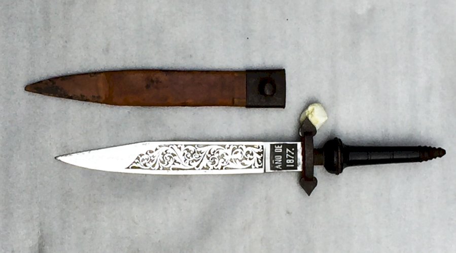 RARISSIME  DAGUE DE LUXE ESPAGNOLE  TOLEDO 1877, PAS SABRE, ESPAGNE, XIX, ORIGINAL