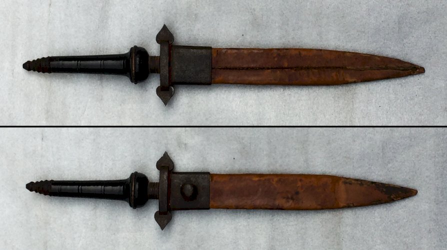 RARISSIME  DAGUE DE LUXE ESPAGNOLE  TOLEDO 1877, PAS SABRE, ESPAGNE, XIX, ORIGINAL