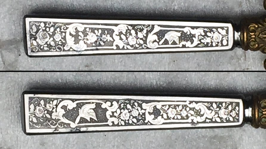 RARISSIME  DAGUE DE LUXE FRANCAISE , DORURE, 1870, FINEMENT GRAVÉE, NAPOLÉON III, XIX, ORIGINAL