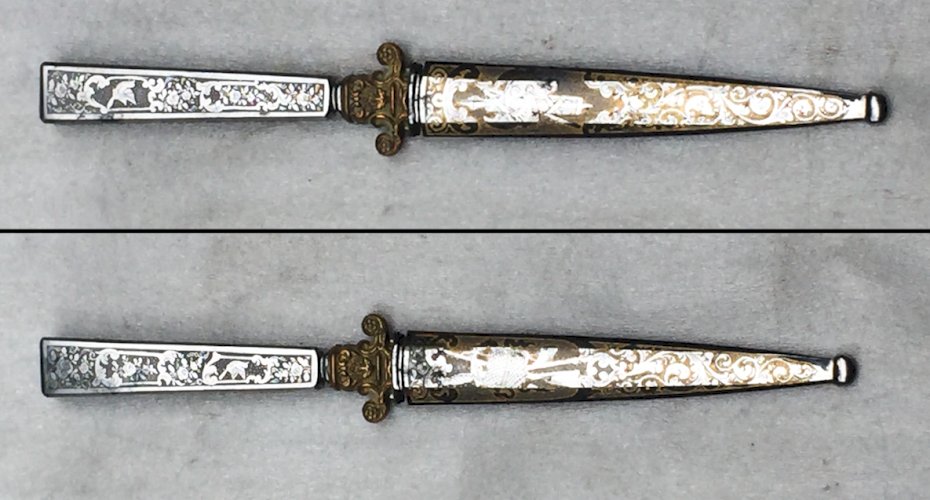 RARISSIME  DAGUE DE LUXE FRANCAISE , DORURE, 1870, FINEMENT GRAVÉE, NAPOLÉON III, XIX, ORIGINAL