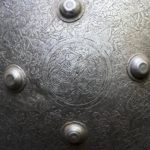 RARISSIME ENSEMBLE : Casque + Bouclier INDO-PERSAN OU OTTOMAN 1890-90