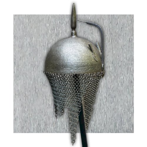 RARISSIME ENSEMBLE : Casque + Bouclier INDO-PERSAN OU OTTOMAN 1890-90