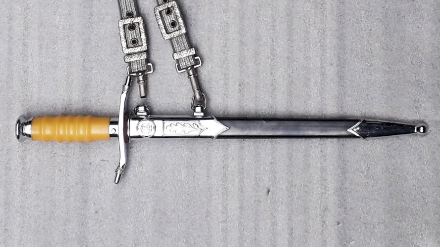 RARISSIME ENSEMBLE DE LA STASI: DAGUE RDA + CADRE DE RÉCOMPENSE + KÉPI, ALLEMAGNE DE LEST, ORIGINAL