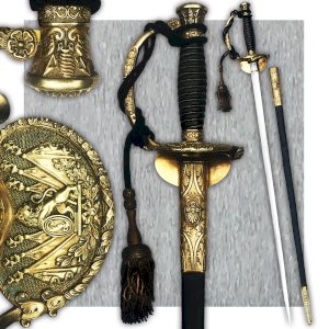 Very rare BELGIAN GENERAL Sword Luxury LEOPOLD II M1845 XIX Original