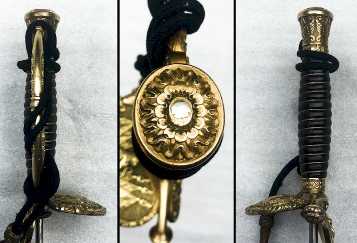 Rarissime ÉPÉE BELGE de GÉNÉRAL Luxe LEOPOLD II M1845 XIX Original