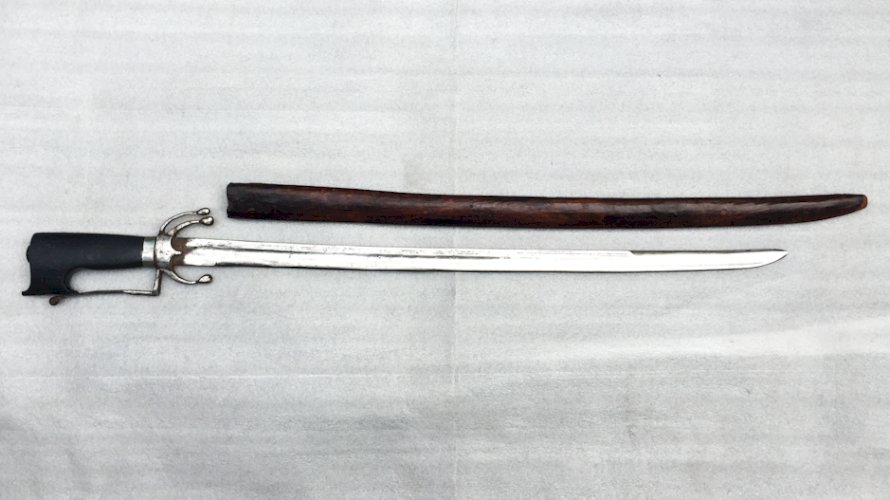 RARISSIME & MAGNIFIQUE SABRE NIMCHA LAME MAQUÉE XIX ORIGINAL