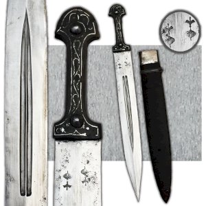 RARE & MASSIVE KINDJAL, CAUCASIAN, COSSACK, IMPERIAL RUSSIA, NICOLAS II, XIX, ORIGINAL