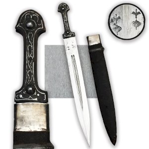 RARE & MASSIVE KINDJAL, CAUCASIAN, COSSACK, IMPERIAL RUSSIA, NICOLAS II, XIX, ORIGINAL