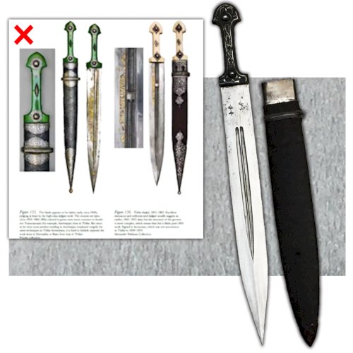 RARISSIME & MASSIF KINDJAL, CAUCASIEN, COSAQUE, RUSSIE IMPÉRIALE, NICOLAS II, XIX, ORIGINAL