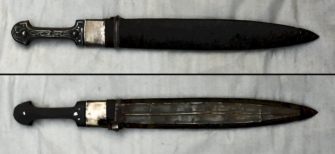 RARISSIME & MASSIF KINDJAL, CAUCASIEN, COSAQUE, RUSSIE IMPÉRIALE, NICOLAS II, XIX, ORIGINAL