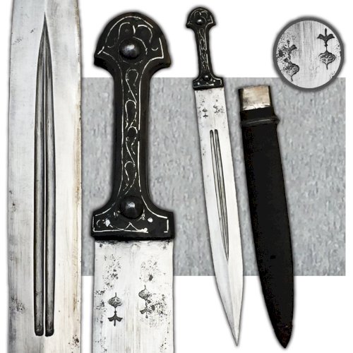 RARISSIME & MASSIF KINDJAL, CAUCASIEN, COSAQUE, RUSSIE IMPÉRIALE, NICOLAS II, XIX, ORIGINAL