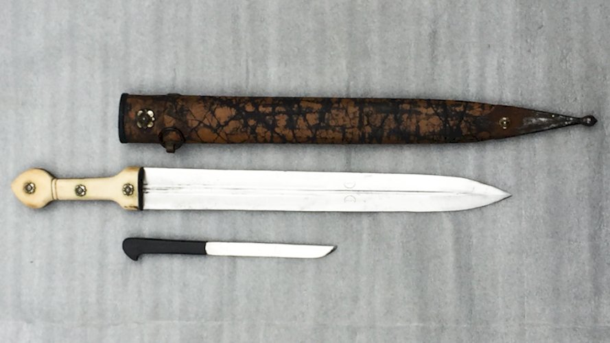 RARISSIME & MASSIF KINDJAL CAUCASIEN COSAQUE RUSSIE IMPÉRIALE NICOLAS II XIX ORIGINAL