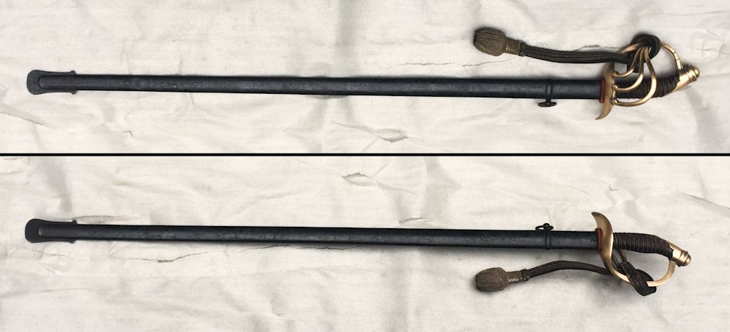 RARISSIME & MASSIF SABRE DE LUXE, PALASH DE CUIRASSIER PRUSSIEN, LAME GRAVEE, KAISER, XIX, ORIGINAL