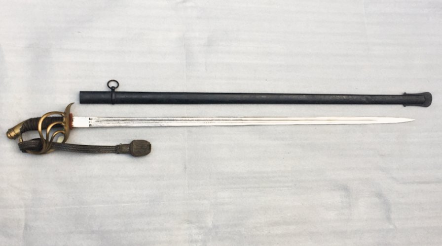 RARISSIME & MASSIF SABRE DE LUXE PALASH DE CUIRASSIER PRUSSIEN LAME GRAVEE KAISER XIX ORIGINAL