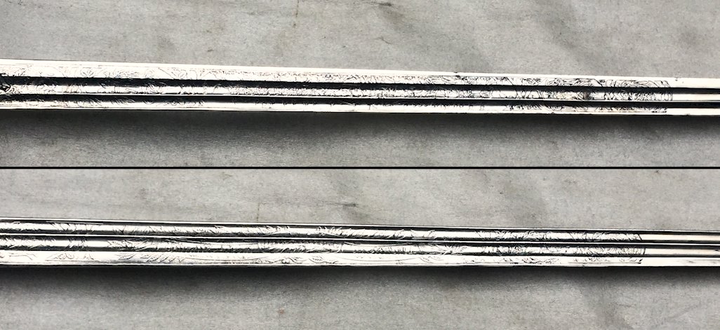 RARISSIME & MASSIF SABRE DE LUXE PALASH DE CUIRASSIER PRUSSIEN LAME GRAVEE KAISER XIX ORIGINAL