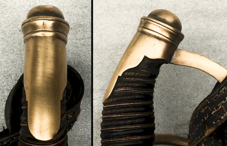 RARISSIME & MASSIF SABRE DE LUXE, PALASH DE CUIRASSIER PRUSSIEN, LAME GRAVEE, KAISER, XIX, ORIGINAL