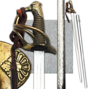 RARISSIME & MASSIF SABRE D'OFFICIER DE DRAGON FRANCAIS KLINGENTHAL MOD.1854 - 2 EMPIRE ORIGINAL