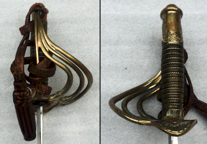 RARISSIME & MASSIF SABRE D'OFFICIER DE DRAGON FRANCAIS KLINGENTHAL MOD.1854 - 2 EMPIRE ORIGINAL