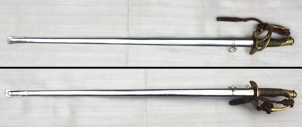 RARISSIME & MASSIF SABRE D'OFFICIER DE DRAGON FRANCAIS KLINGENTHAL MOD.1854 - 2 EMPIRE ORIGINAL