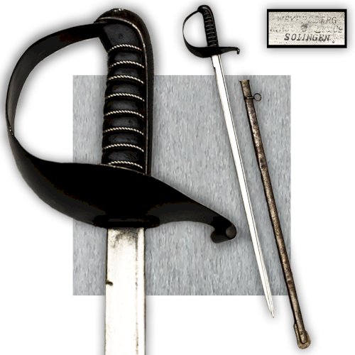 ✔RARISSIME & MASSIF SABRE PALASH ANGLAIS LAME : WEYERSBERG KIRSCHBAUM CO.SOLINGEN, ORIGINAL #24