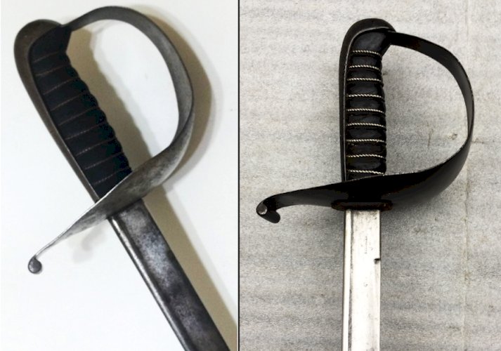 ✔RARISSIME & MASSIF SABRE PALASH ANGLAIS LAME : WEYERSBERG KIRSCHBAUM CO.SOLINGEN, ORIGINAL #24