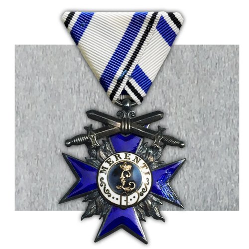 RARISSIME ORDRE MILITAIRE DU MÉRITE BAVAROIS 4EME CLASSE ARGENT SILVER 1905 ORIGINAL