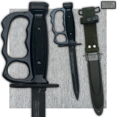 RARISSIME POIGNARD BAIONNETTE COUP DE POING USM7 USA POSTWW2 VIETNAM ORIGINAL