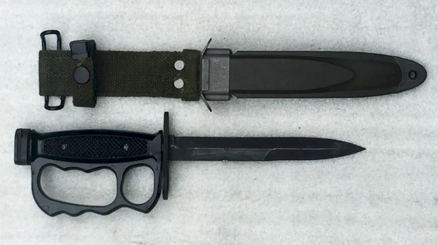 RARISSIME POIGNARD BAIONNETTE COUP DE POING USM7 USA POSTWW2 VIETNAM ORIGINAL